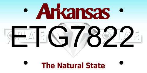 ETG7822 Arkansas License Plate