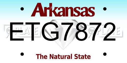 ETG7872 Arkansas License Plate