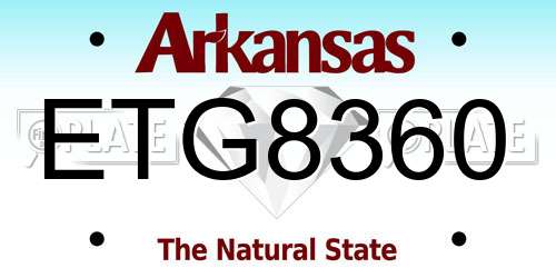 ETG8360 Arkansas License Plate