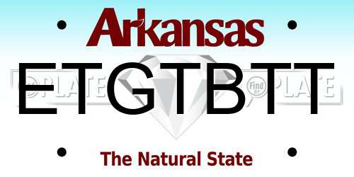 ETGTBTT Arkansas License Plate