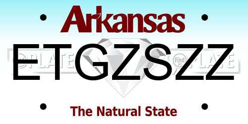 ETGZSZZ Arkansas License Plate