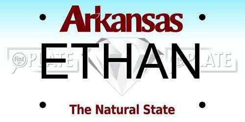 ETHAN Arkansas License Plate