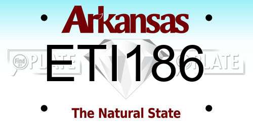 ETI186 Arkansas License Plate