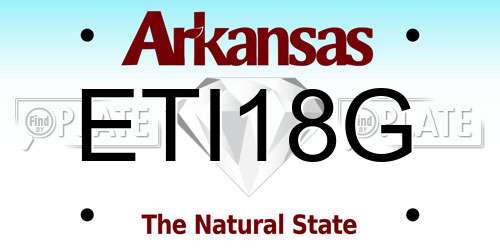 ETI18G Arkansas License Plate