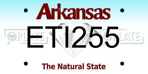 ETI255 Arkansas License Plate
