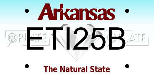 ETI25B Arkansas License Plate
