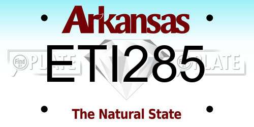 ETI285 Arkansas License Plate
