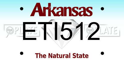 ETI512 Arkansas License Plate