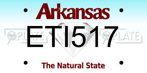 ETI517 Arkansas License Plate