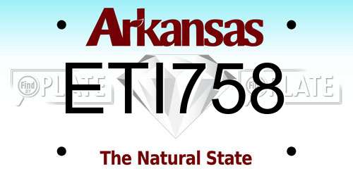 ETI758 Arkansas License Plate