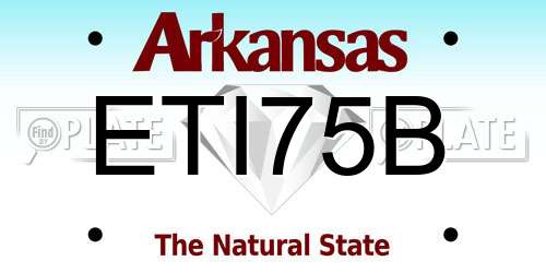 ETI75B Arkansas License Plate