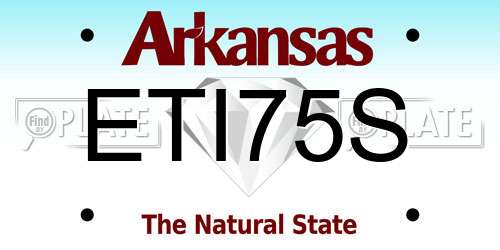 ETI75S Arkansas License Plate
