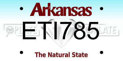 ETI785 Arkansas License Plate