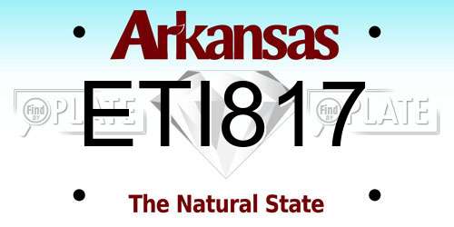 ETI817 Arkansas License Plate