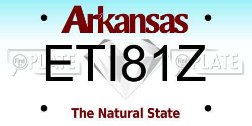 ETI81Z Arkansas License Plate