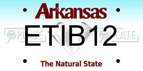 ETIB12 Arkansas License Plate