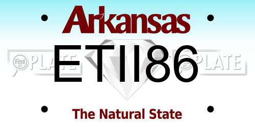 ETII86 Arkansas License Plate