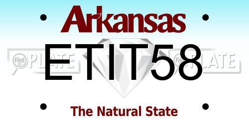 ETIT58 Arkansas License Plate