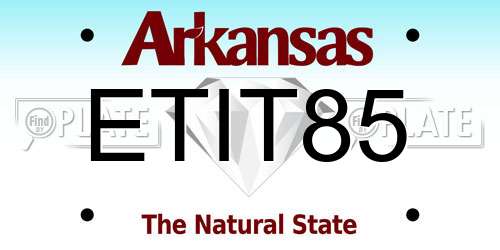ETIT85 Arkansas License Plate