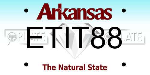 ETIT88 Arkansas License Plate