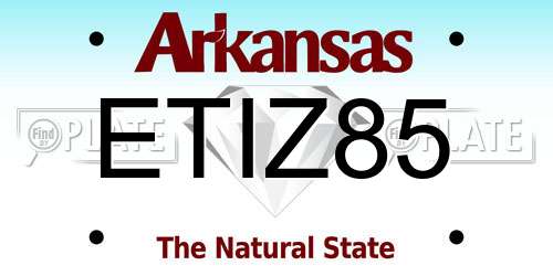 ETIZ85 Arkansas License Plate