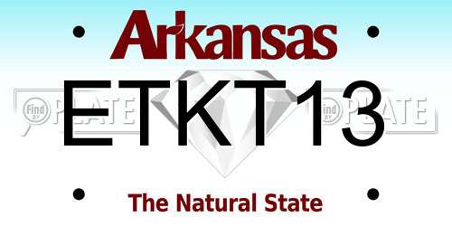 ETKT13 Arkansas License Plate