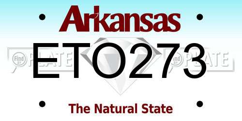 ETO273 Arkansas License Plate
