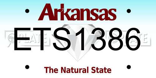 ETS1386 Arkansas License Plate
