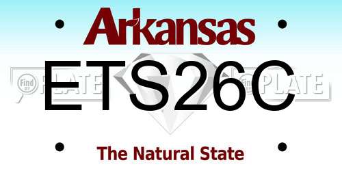 ETS26C Arkansas License Plate