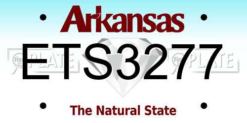 ETS3277 Arkansas License Plate