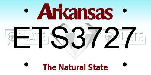 ETS3727 Arkansas License Plate