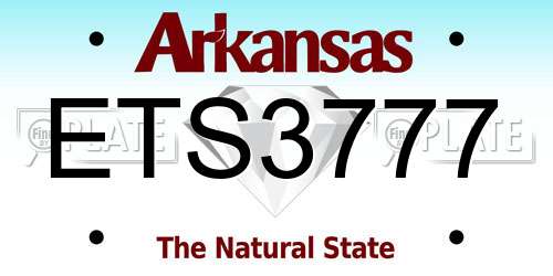 ETS3777 Arkansas License Plate
