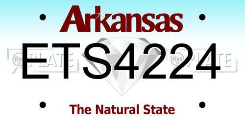 ETS4224 Arkansas License Plate