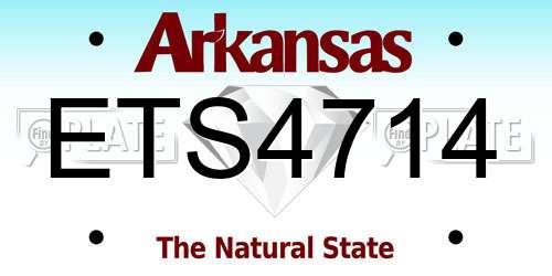 ETS4714 Arkansas License Plate