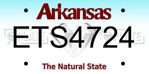 ETS4724 Arkansas License Plate