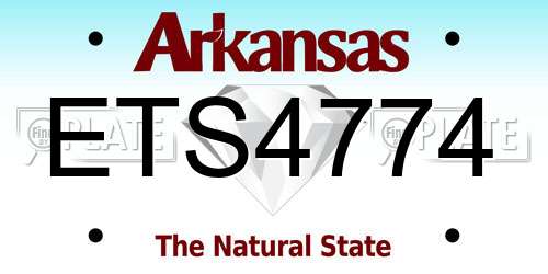 ETS4774 Arkansas License Plate