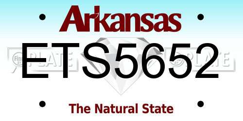 ETS5652 Arkansas License Plate