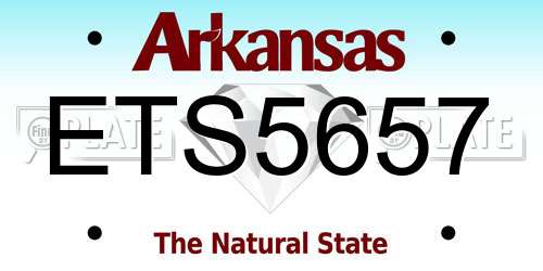 ETS5657 Arkansas License Plate