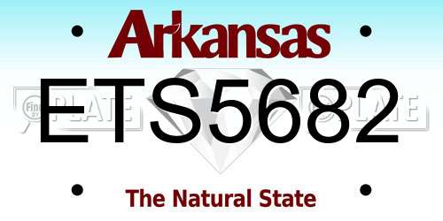 ETS5682 Arkansas License Plate