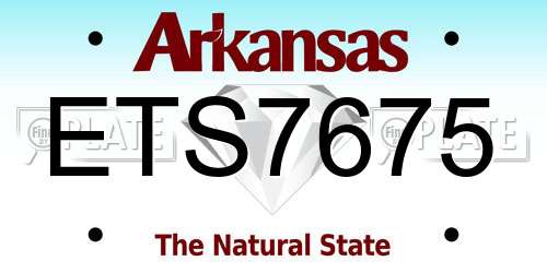 ETS7675 Arkansas License Plate