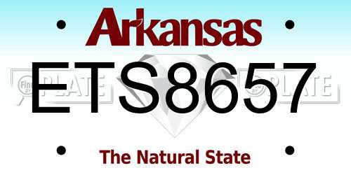 ETS8657 Arkansas License Plate