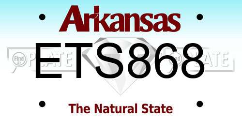 ETS868 Arkansas License Plate