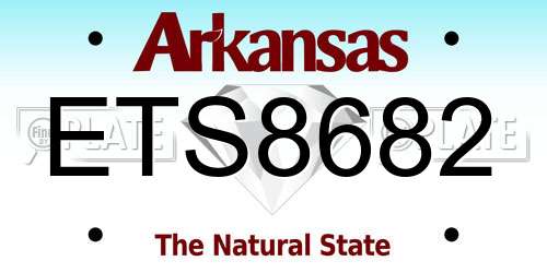 ETS8682 Arkansas License Plate