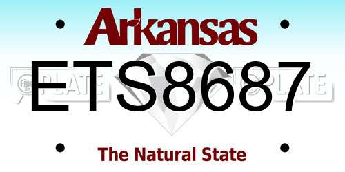ETS8687 Arkansas License Plate