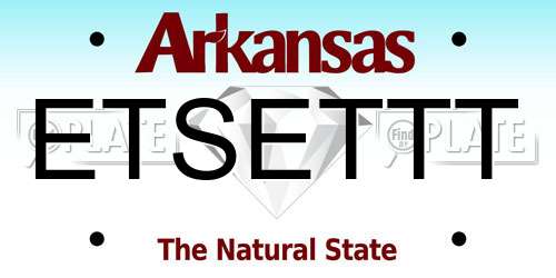 ETSETTT Arkansas License Plate