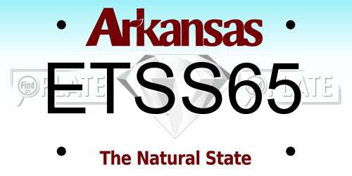 ETSS65 Arkansas License Plate