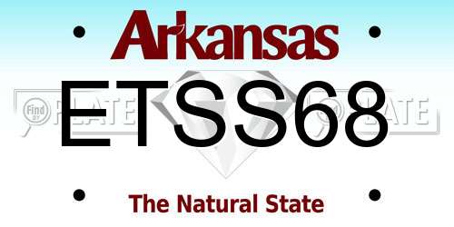 ETSS68 Arkansas License Plate