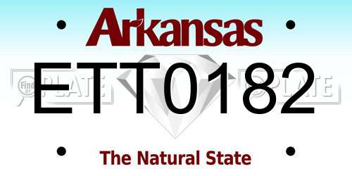 ETT0182 Arkansas License Plate