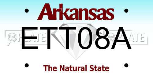 ETT08A Arkansas License Plate