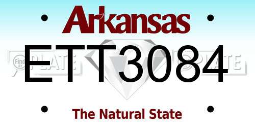 ETT3084 Arkansas License Plate